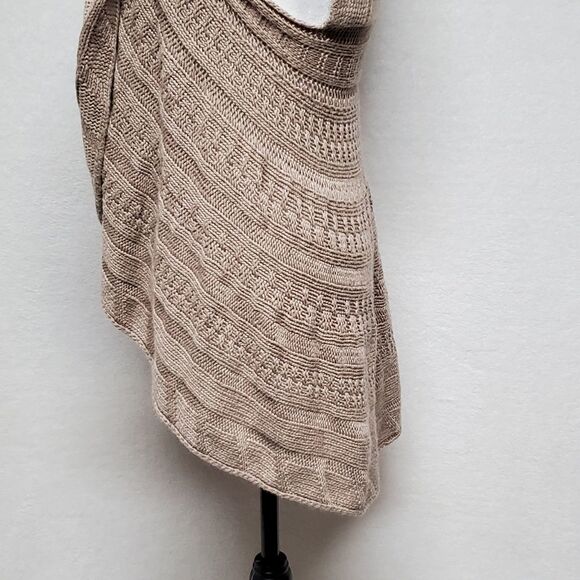 STITCH Fix Market & Spruce Boho Multi-Knit Sleeveless Round Open Front Cardigan - Picture 9 of 16